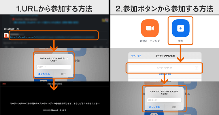 ミーティングに参加する方法