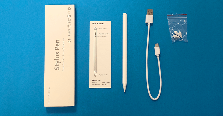 ApplePencilの代用のKINGONEスタイラスペン同梱物