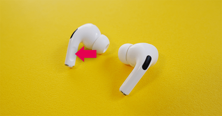 AirPodsPro第2世代 本体外観 感圧センサー