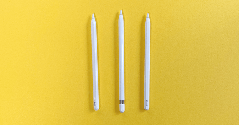 GOOJODOQのタッチペンApplePencilとのサイズ比較