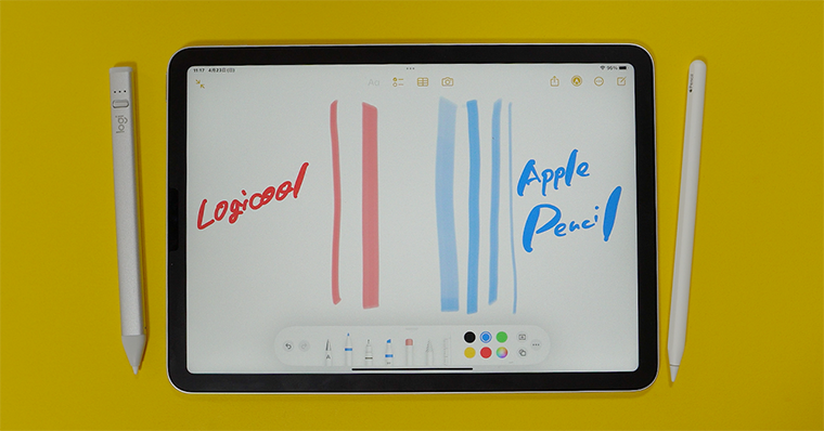 ロジクールクレヨン（Logicool Crayon）ApplePencilとの比較