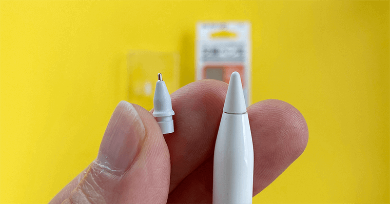 ApplePencilのペン先交換 ELECOM 交換用極細ペン先 太さ1mm