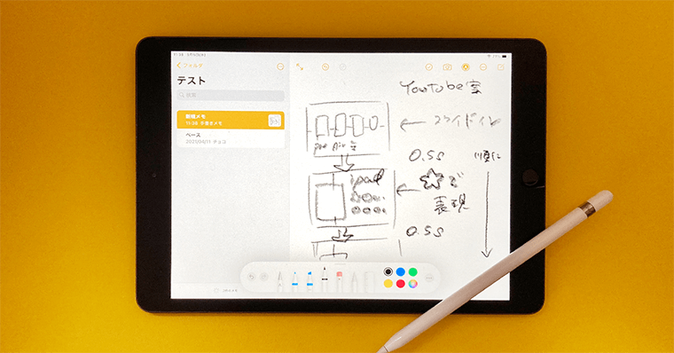 iPadの使い道 できること 絵コンテ