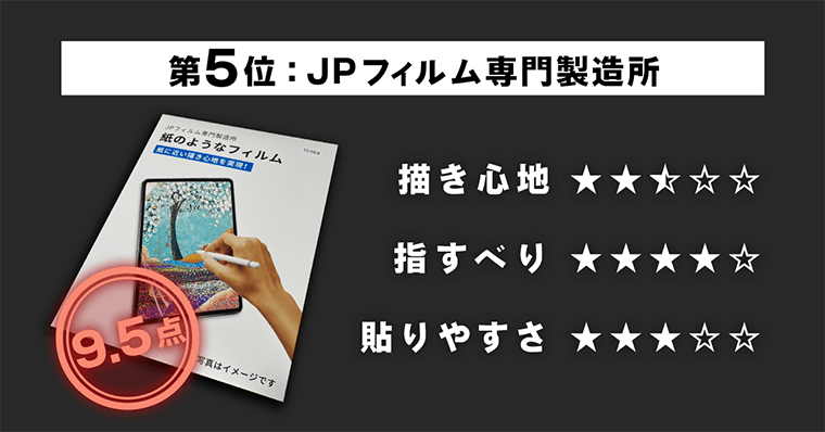 第5位 【JPフィルム専門製造所】ペーパーライク フィルム